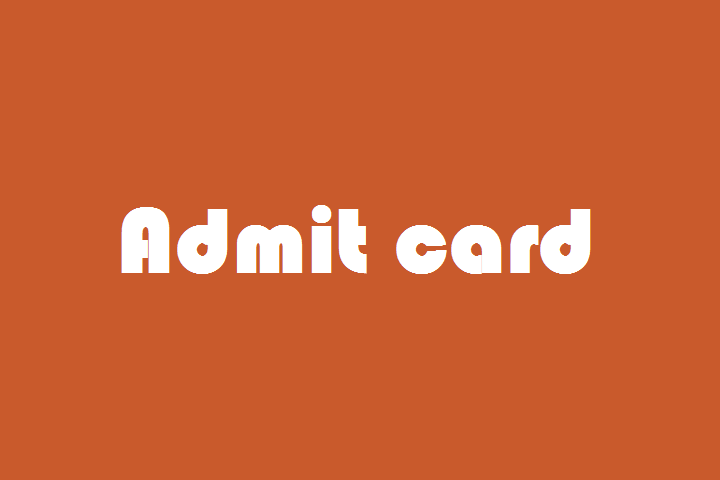 IPU Admit Card online